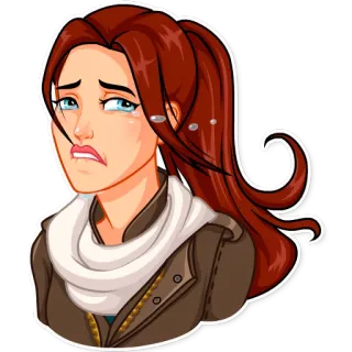 😭 Frau, weinen, traurig, weinend, emotional telegram sticker