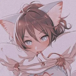 ☺ anime, cat ears, cute, kawaii, manga whatsapp sticker