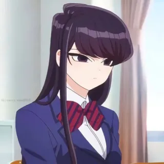 😥 Komi Shouko Komi Can't Communicate 애니메이션, 코미, 코미 양은 커뮤증입니다, 귀여운, 교복, 여자 telegram sticker