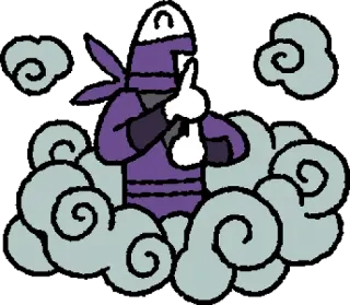 🤫 Ninja, Anime, Combattimento, Cartone animato, Nuvola telegram sticker