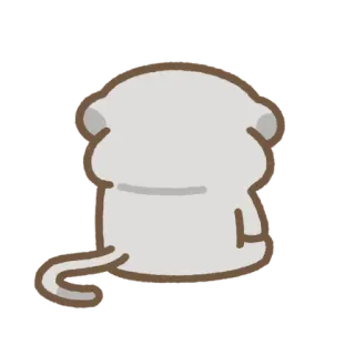 😶 chat, animal, dessin animé, mignon, autocollant, animé whatsapp sticker