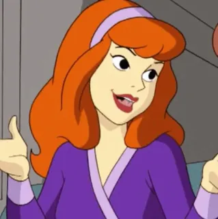 🐶 Daphne Blake Scooby-Doo cartoon, character, mystery, redhead, scooby-doo telegram sticker