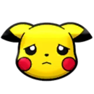 😔 Pikachu pokemon, pikachu, sad, cartoon, cute telegram sticker