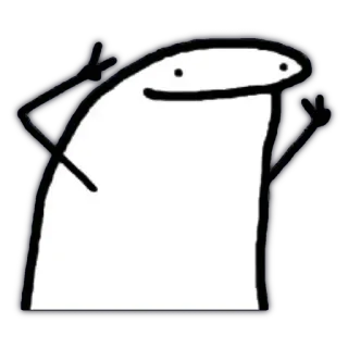 🙂 stick figure, middle finger, offensive telegram sticker