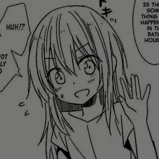 🖊 HUH!? Anime, Garota, Mangá, Fofo, Personagem telegram sticker