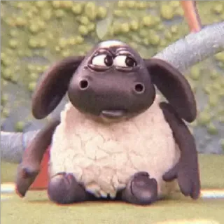 🐑 Shaun the Sheep mouton, dessin animé, animal, animation en pâte à modeler, Shaun le mouton telegram sticker