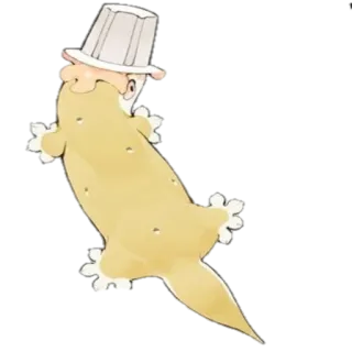 😵 tier, eidechse, hut, niedlich, cartoon telegram sticker