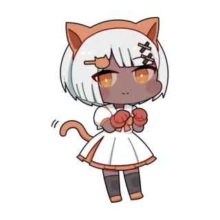 🤎 アニメ, 猫耳, ちびキャラ, 可愛い, 漫画, カワイイ telegram sticker