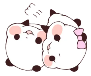 😊 panda, lindo, animales, osos, kawaii telegram sticker