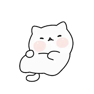 💬 gato, animal, lindo, dibujos animados, pegatina telegram sticker