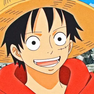 🍞 Luffy One Piece 动漫, 海贼王, 路飞, 卡通, 漫画, 草帽 telegram sticker