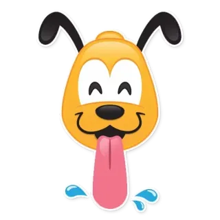 ☺️ Pluto chien, dessin animé, Disney, Pluto, animal telegram sticker