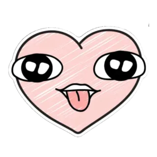 ❤️ hati, mata, lidah, emoji, stiker, lucu whatsapp sticker
