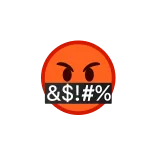 🤬 &$!#% emoji, angry, censored, swearing, offensive telegram sticker