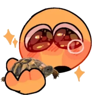 🐢 emoji, turtle, cute, pet, wholesome, love telegram sticker