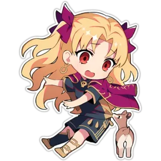 😰 chibi, anime, personnage, dessin animé, autocollant, mignon telegram sticker