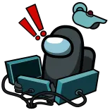 ❗️ Among Us character Among Us Videospiel, Charakter, Meme, Impostor, Weltraum, Notfallsitzung telegram sticker