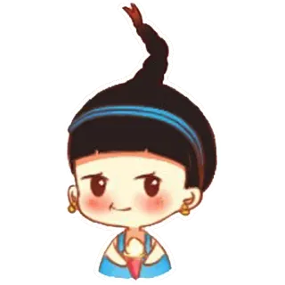 😏 만화, 캐릭터, 귀여운, 여자, 공주, 디지털 아트, 스티커 telegram sticker