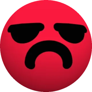 😡 эмодзи, красный, грустный, выражение, лицо, настроение telegram sticker