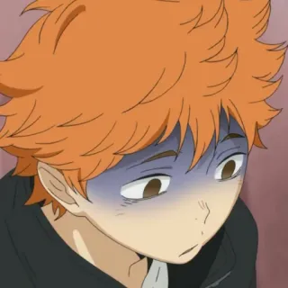 🍍 Hinata Shoyo Haikyuu Anime, Haikyuu, Hinata Shoyo, Assustado, Preocupado, Personagem de anime telegram sticker