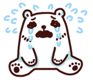😭 곰, 울음, 슬픈, 눈물, 만화 telegram sticker