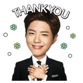 ☺️ THANK YOU merci, reconnaissance, salutation, acteur, coréen, fleur telegram sticker