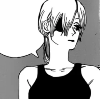 😐 anime, manga, character, woman, eye patch telegram sticker