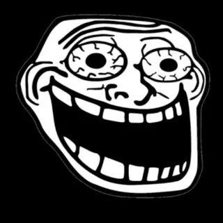 😂 Trollface Meme, Trol, Internet, Grappig, Strip telegram sticker