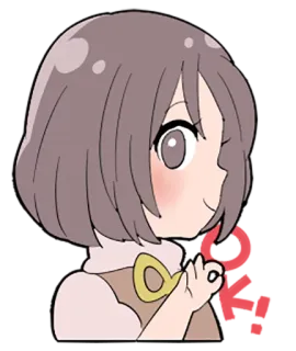 👌 动漫, 卡通, 人物, 女孩, 可爱, 贴纸 telegram sticker