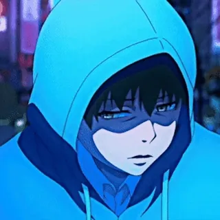 😔 Anime, Sweat à capuche, Homme, Portrait, Cool telegram sticker