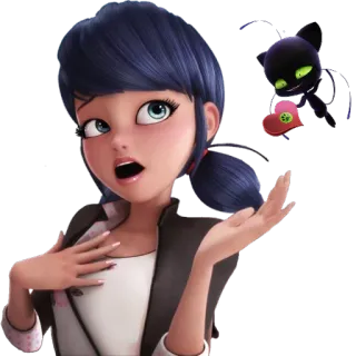 💁‍♀ Marinette мультфильм, девушка, персонаж telegram sticker
