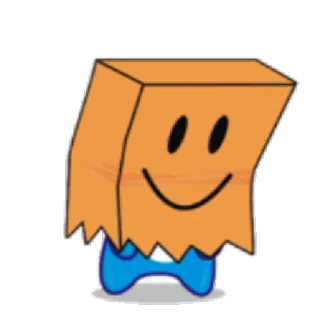 😊 наклейка, мультфильм, персонаж, бумажный пакет, улыбка, счастливый telegram sticker