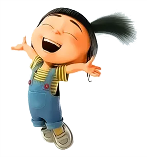 😜 Agnes Despicable Me cartoon, girl, joyful, cute, happy telegram sticker