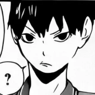 🖇 Kageyama Tobio Haikyuu!! ? อนิเมะ, มังงะ, คำถาม, สีหน้า, คาเงยามะ, ไฮคิว telegram sticker
