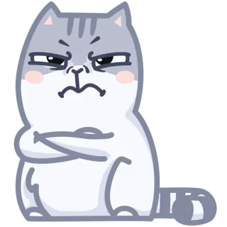 😡 gato, zangado, franzindo a testa, irritado, animal telegram sticker