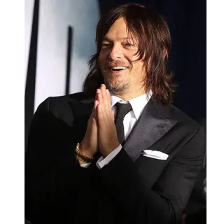 🙏 Norman Reedus acteur, portret, man, beroemdheid, pak, formele kleding whatsapp sticker