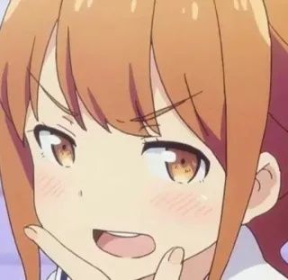 😏 anime, garota, arrogante, personagem, mangá, expressão whatsapp sticker