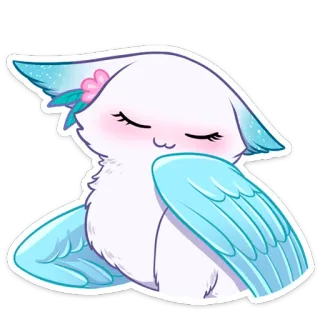 ☺️ lindo, animal, pájaro, kawaii, pegatina telegram sticker