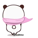 🕺 @FirstSticker Gấu trúc, Sticker, Dễ thương, Kawaii, Hồng, Khăn quàng cổ, Động vật, Hoạt hình whatsapp sticker