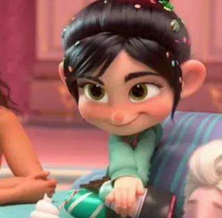 ✨ Vanellope von Schweetz Wreck-It Ralph Vanellope, Les Mondes de Ralph, Disney, Personnage, Dessin animé, Film, Animation telegram sticker