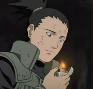 🎼 Shikamaru Nara Naruto Anime, Naruto, Shikamaru, Personaje, Encendedor, Manga whatsapp sticker
