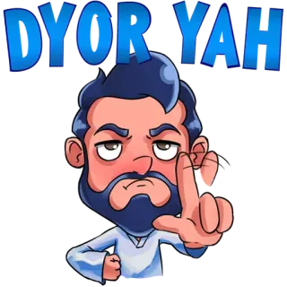 🟠 DYOR YAH adesivo, desenho animado, DYOR, Sim, cara telegram sticker