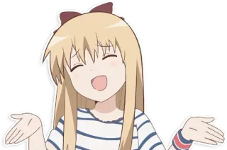 🤷‍♀ อนิเมะ, ผู้หญิง, ยักไหล่, การ์ตูน, ตัวละคร telegram sticker