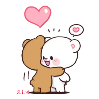 🥰 Lie orsi, latte, moka, amore, cuore, carino, coppia telegram sticker