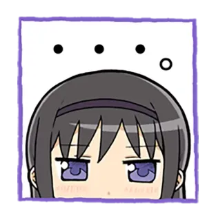 😶 Homura Akemi Puella Magi Madoka Magica 애니메이션, 스티커, 귀여운, 만화, 아케미, 호무라 telegram sticker