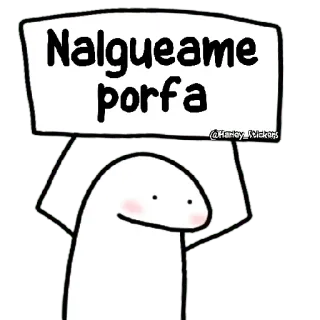 😀 Nalgueame porfa pedido, engraçado, placa, espanhol, meme, humor telegram sticker
