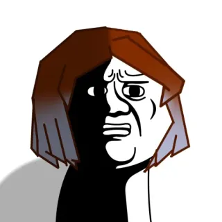 😒 Мем, Rage Face, Выражение, Смешно, Интернет, Сарказм telegram sticker
