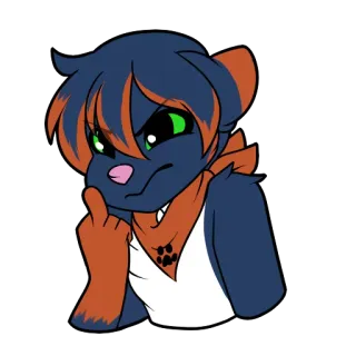 🖕 Dibujo animado, Antropomorfo, Animal, Dedo corazón, Ofensivo, Grosero, Pegatina telegram sticker