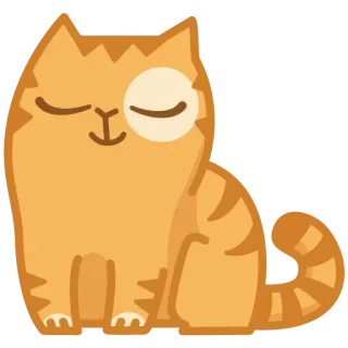 😊 кот, оранжевый, полосатый, питомец, животное telegram sticker