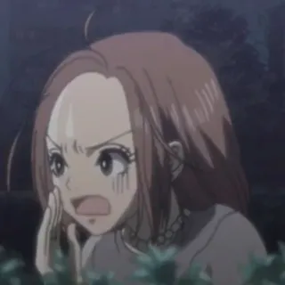 🤭 anime, sốc, buồn bã, nữ, ngạc nhiên telegram sticker